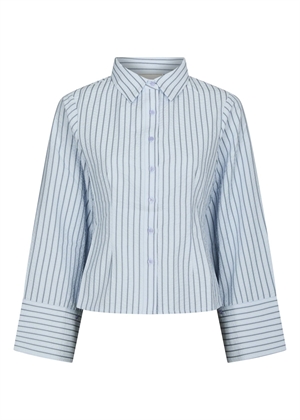 Rosa striped crepe skjorte Blue Neo Noir 